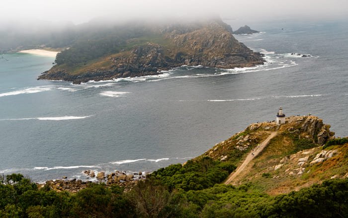 Islas Cíes. En el Parque marítimo terrestre de las Islas Atlanticas.